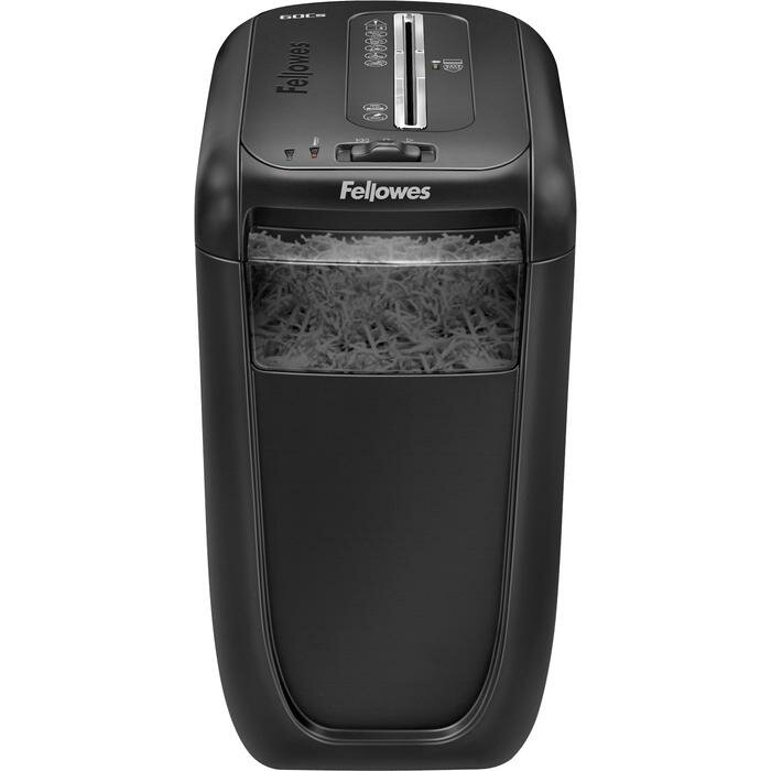 Шредер Fellowes PowerShred 60Cs (секр.P-3)/фрагменты/10лист./22лтр./скрепки/скобы/пл.карты