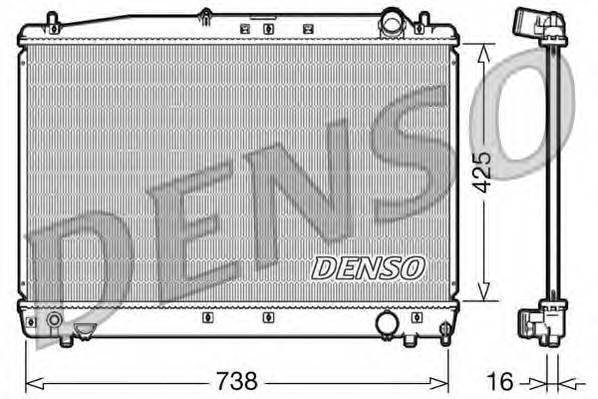 Радиатор системы охлаждения toyota avensis 2.0 Denso DRM50033