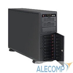 Supermicro SuperChassis 4U 743TQ-1200B-SQ/ no HDD(8)LFF/ 3x 5.25/ 7xFH/ 1x1200W Platinum(12quot; x 13quot;)E-ATX/ Backplane 8xSATA/SAS