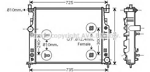 Радиатор mb x164/w164/w251 2.8-5.0/2.8-3.2d 05- ava quality cooling MSA2436