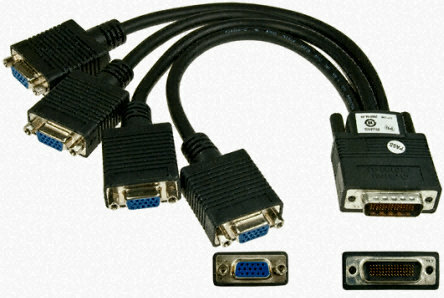Кабель интерфейсный Matrox CAB-L60-4XAF Quad-Moniter Upgrade Cable (Analog) ROHS