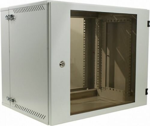 Шкаф настенный 19, 9U NT WALLBOX PRO 9-64 G 178814 двухсекционный, серый, 9U 600*460, дверь стекло-металл