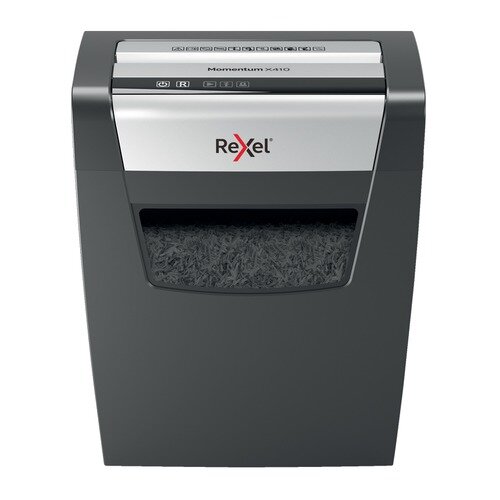 Уничтожитель бумаг REXEL Momentum X410, P-4, 4х28 мм, 10 лист. одновременно, 23л [2104571eu]