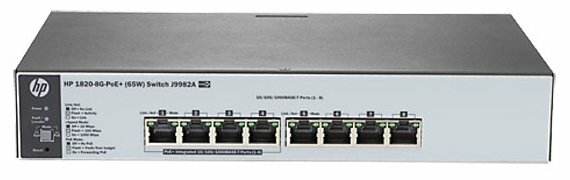 Коммутатор (switch) HPE HP 1820-8G-PoE+ (J9982A)