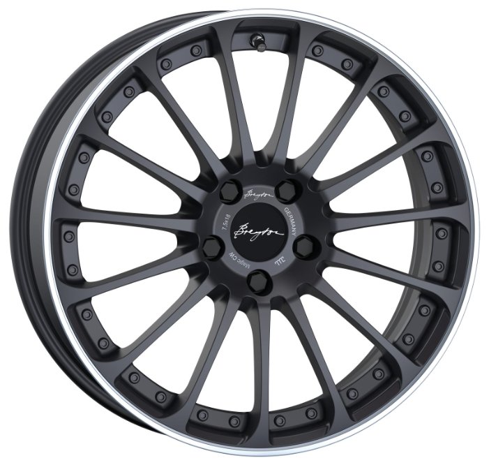 Колесный диск Breyton Magic CW 7.5x18/4x100 D56 ET48 Matt Grey with Polished Lip