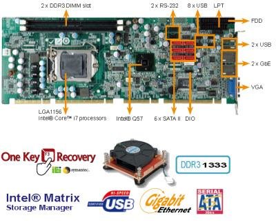 Процессорная плата формата PICMG IEI PCIE-Q57A pcie-q57a