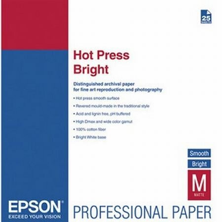 Epson Fine Art Paper Hot Press Bright C13S042330 (Цвет носителя – ярко белый) размер: А3+ (25 листов)