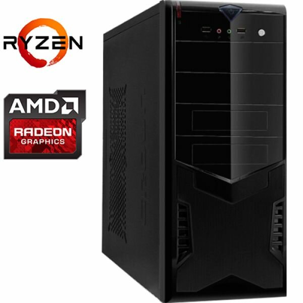 Компьютер PRO-0655900 AMD Ryzen 3 3200G 3600МГц, AMD A320, 16Гб DDR4 2666МГц, SSD 120Гб, AMD Radeon Vega 8 (встроенная), 450Вт, Midi-Tower