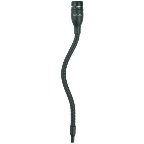 SHURE MX202B/S суперкардиоидный миниатюрный театрально-хоровой микрофон (черный) на гибком держателе(10см) с шнуром 9м