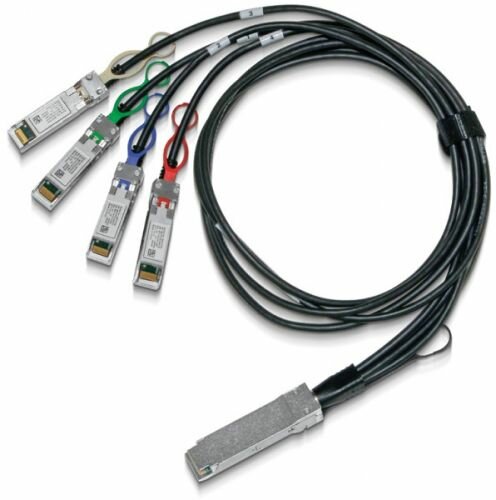 Кабель MELLANOX TECHNOLOGIES MCP7F00-A001R30N ETH 100GbE to 4x25GbE, QSFP28 to 4xSFP28, 1m, Colored, 30AWG, CA-N