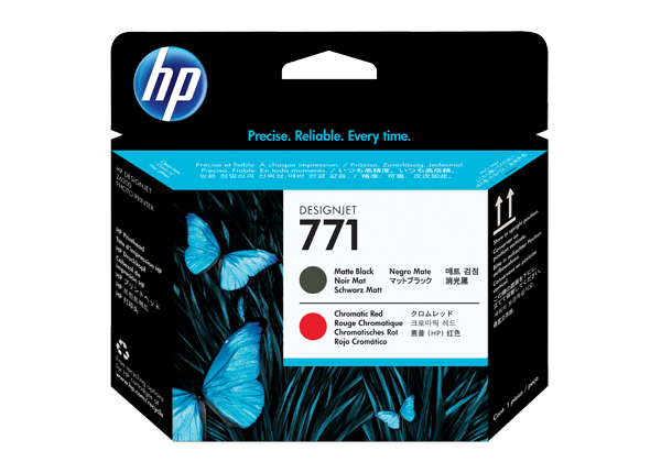 Печатающая головка черный, красный HP Inc. 771, CE017A