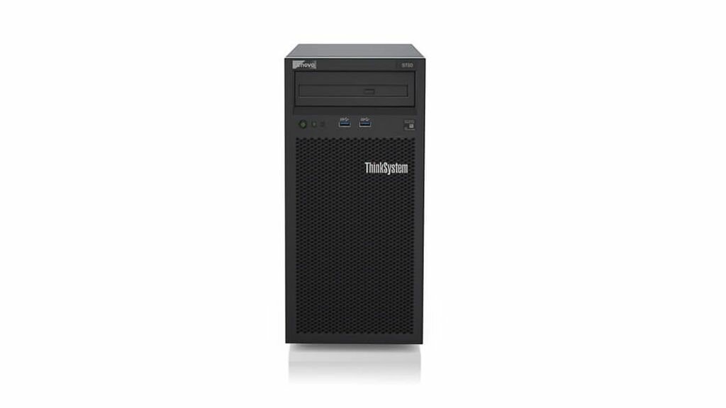 Сервер Lenovo ThinkSystem ST50 Tower 4U,1xIntel Xeon E-2124G 4+2C (3.4GHz/8MB/71W),8GB/2666MHz/1Rx8/1.2V UDIMM,noHDD 3,5quot; (up to 4), SW RD, DVD-RW,1GbE,1x250W p/s (up to 1),no p/c (7Y48A008EA)