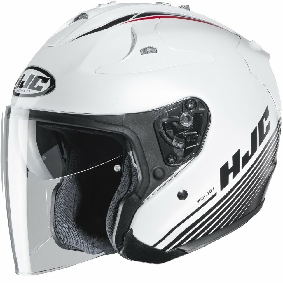 Шлем открытый HJC FG-JET PATON (белый/черный/красный, XL)