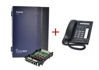Комплект АТС KX-TDA30RU в конфигурации 4-внешних и 20-внутренних линий + системный телефон KX-T7665RU)