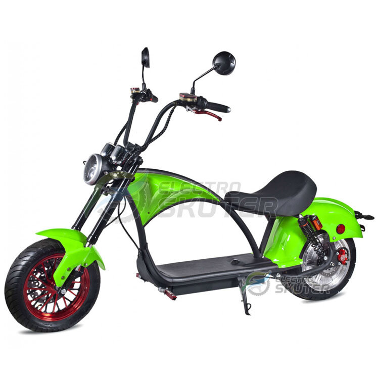 Электроскутер Citycoco Harley Chopper 2000W (Зеленый)