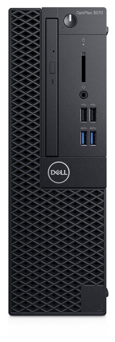 Dell Optiplex 3070 SFF i3 9100 (3.6)/8Gb/SSD256Gb/UHDG 630/DVDRW/Windows 10 Professional/GbitEth/200W/клавиатура/мышь/черный/ 3070-4692
