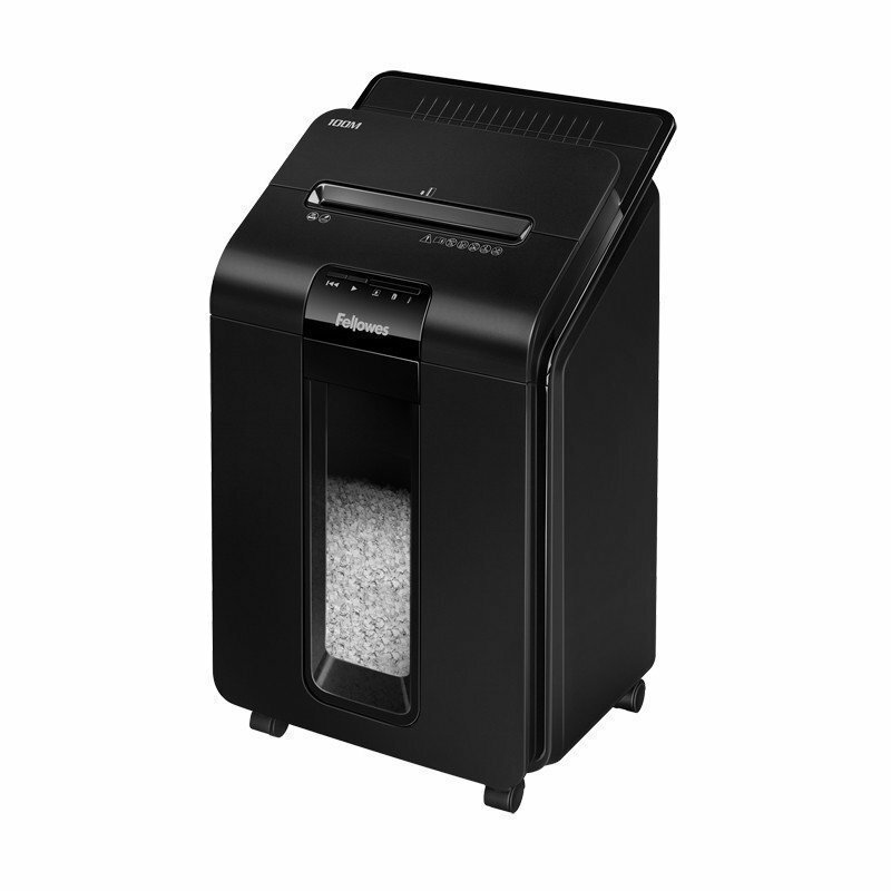 Уничтожитель документов Fellowes AutoMax 100M, автоподача, 4 ур. секр. 4x10мм, 23л, автореверс FS-46292