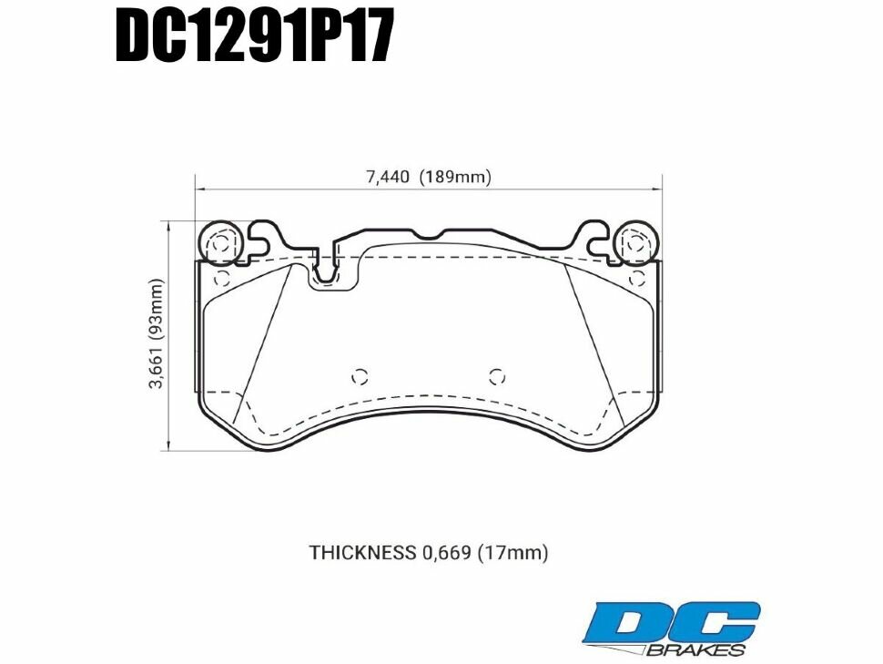 Колодки тормозные DC1291P17 DC Brakes Street STR.S+, перед. AUDI RS6 MK3 4F; RS7 4GA,