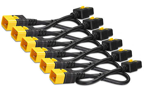 Power Cord Kit (6 pack), Locking, IEC 320 C19 to IEC 320 C20, 16A, 208/230V, 0.6m - AP8712S