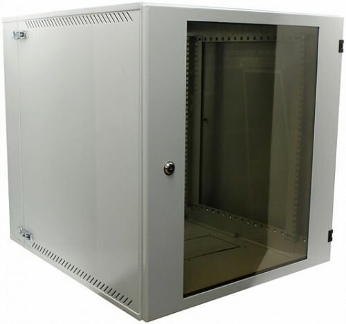 Шкаф настенный 19, 12U NT WALLBOX PRO 12-66 G 178820 двухсекционный, серый, 600*660, дверь стекло-металл