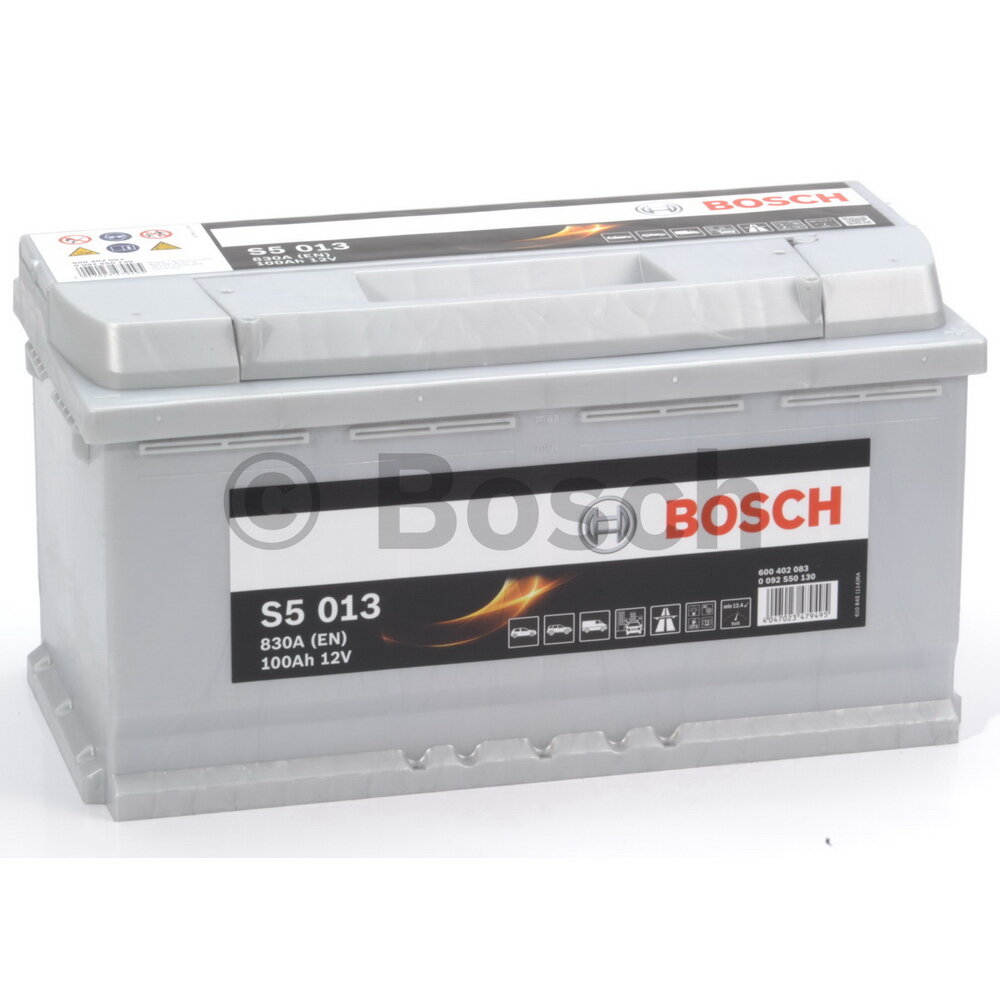 Аккумулятор BOSCH Silver Plus 100 А/ч 600 402 083 обратная R+ EN 830A 353x175x190 S5 013 0 092 S50 130