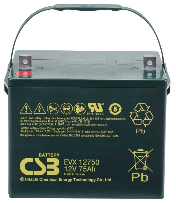Аккумуляторная батарея CSB EVX 12750 75 А·ч