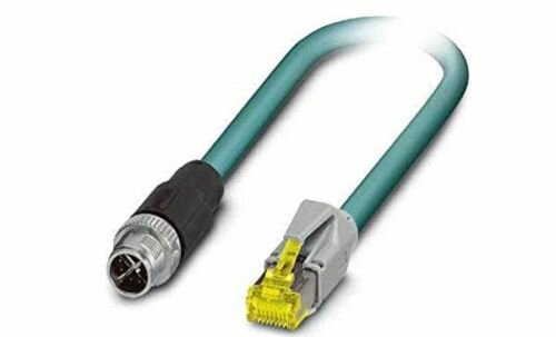 Кабель патч-корд MOXA CBL-M12XMM8PRJ45-BK-200-IP67 Phoenix Contact 8-pin male X-coded M12-to-RJ45 Cat.5e UTP gigabit Ethernet cable, 2 meter, IP67-rat