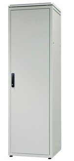 Шкаф напольный 19, 42U Zpas WZ-SZBD-022-HCAA-11-0000-011 1963x600х600мм (ВхШхГ), стальная дверь, ручка с замком с трехточечной фиксацией, цвет серый (