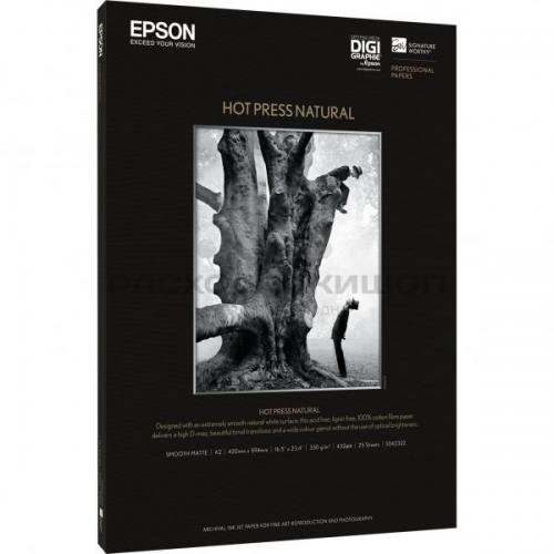 Бумага для принтера А3+ Epson Fine Art Paper Hot Press Natural 25 листов (C13S042320)