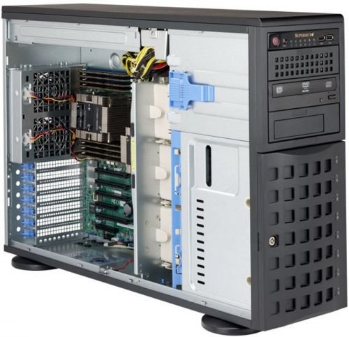 Серверная платформа 4U Supermicro SYS-7049P-TRT (2x3647, C622, 16xDDR4, 8x3.5quot; HS, 2x10GE, 1280W Redundant)