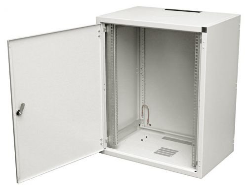 Шкаф настенный 19, 12U Zpas WZ-3504-01-M3-011 серия SJ2,604x600х400, со стальной дверью, цвет серый (RAL 7035) (SJ-212)