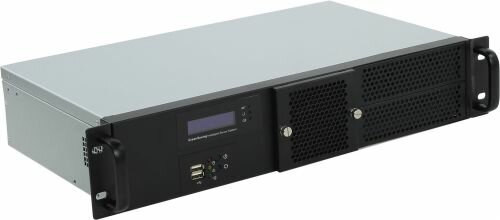Корпус серверный 2U Procase GM225F-B-0 черный, панель управления, без блока питания, глубина 250мм, MB 6.7quot;x6.7quot;