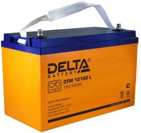 Аккумулятор для ИБП Delta DTM 12100 L универсальная полярность 100 Ач (330x171x220)