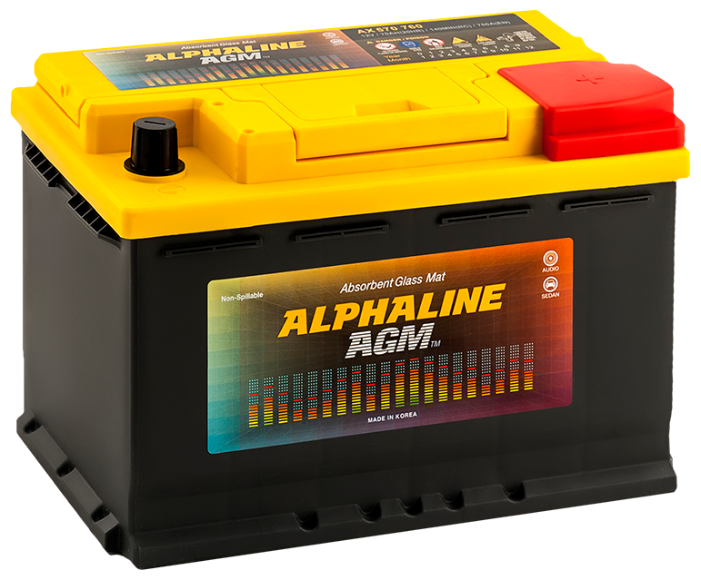 Автомобильный аккумулятор AlphaLine AGM 70 Ач (SA 57020/AX 570760)