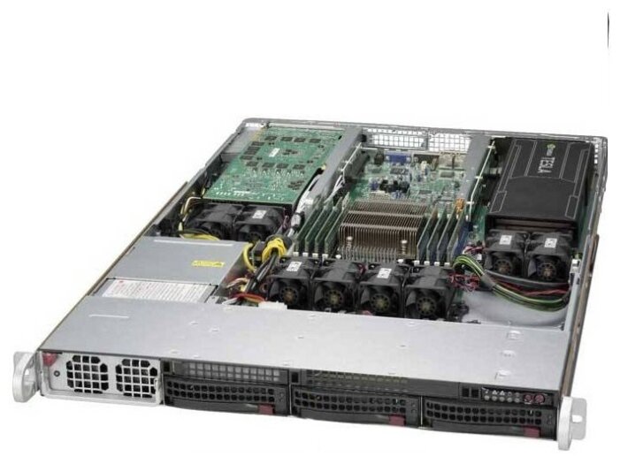 Сервер Supermicro SuperServer 5018GR-T без процессора/без ОЗУ/без накопителей/количество отсеков 3.5quot; hot swap: 3/1 x 1400 Вт/LAN 1 Гбит/c