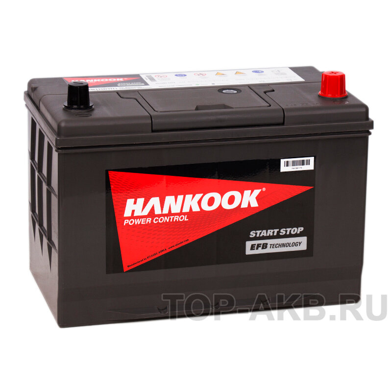 Автомобильный аккумулятор Hankook EFB SE 115D31L 80 A/ч, 800 A, Обратная полярность, 306x175x225