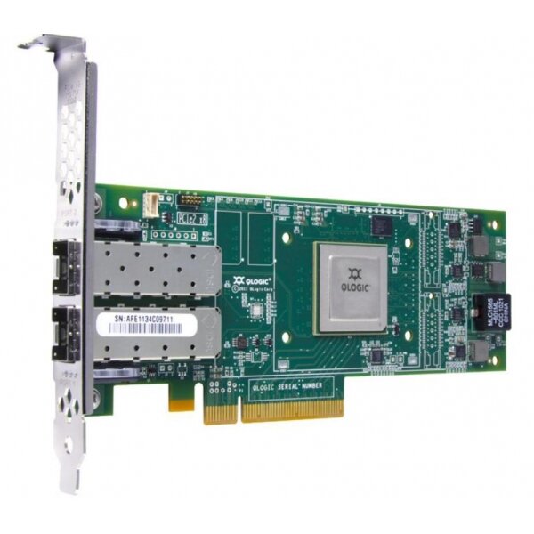 QLE2562-CK Qlogic 8Gbps dual-port Fibre Channel-to-x4/x8 PCI Express adapter, multi-mode optic