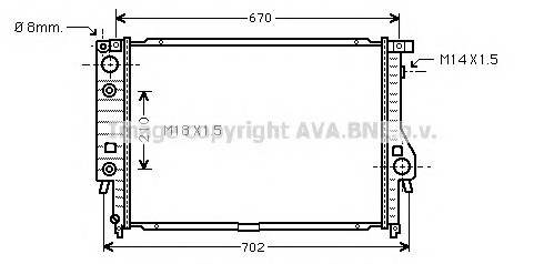 Радиатор охлаждения двигателя ava quality cooling BW2092