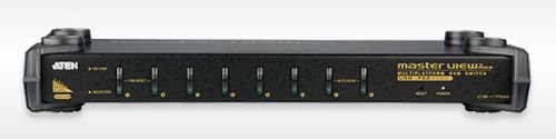 Переключатель KVM Aten CS1758Q9-AT-G KVM+Audio, 1 user USB+VGA = 8 cpu PS2/USB+VGA, без шнуров, 2048x1536, 1U 19quot;, исп.спец.шнуры, OSD, каскад 512