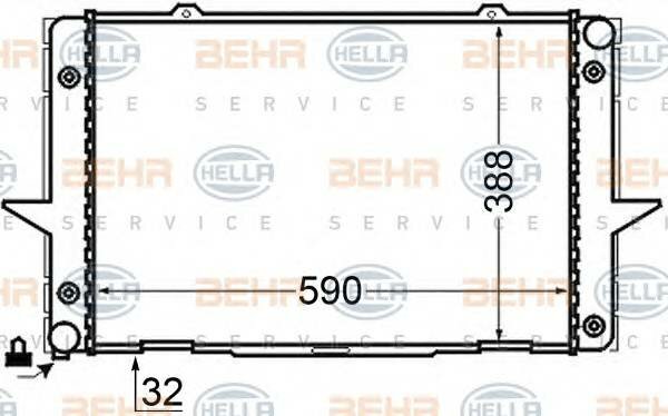 Радиатор системы охлаждения акпп behr Hella service 8MK376726761