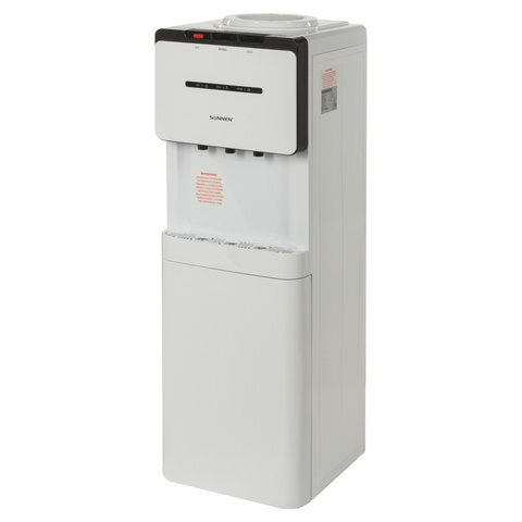 Кулер для воды SONNEN FSC-03F, напольный, компрессорное охлаждение/нагрев, холодильник, 3 крана, 453980