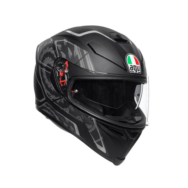 Мотошлем AGV K-5 S tornado matt black/silver S