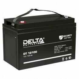 Аккумулятор для ИБП Delta DT 12100 универсальная полярность 100 Ач (329x174x215)