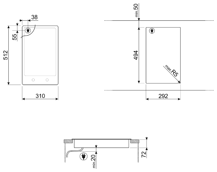 Электрическая варочная панель smeg PGF32C