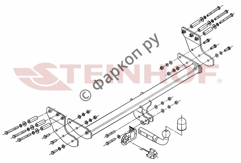 Фаркоп Steinhof для Volvo XC90 2002-2015