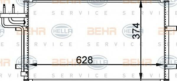 Конденсатор кондиционер - легковой автомобиль Hella 8FC351301731