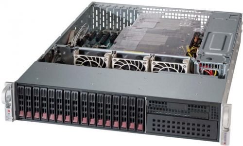 Серверная платформа 2U Supermicro SYS-2028R-C1R (2x2011v3, C612, 4xDDR4, 16x2.5quot; HS, LSI 3108, 2xGE, 2x920W,Rail)