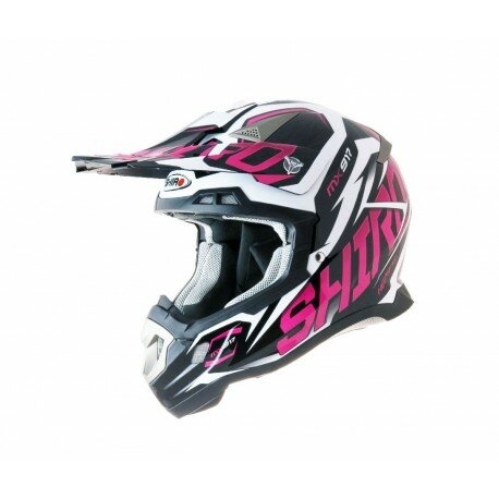 Шлемы Шлем кросс SHIRO MX917 Thunder pink/fluo