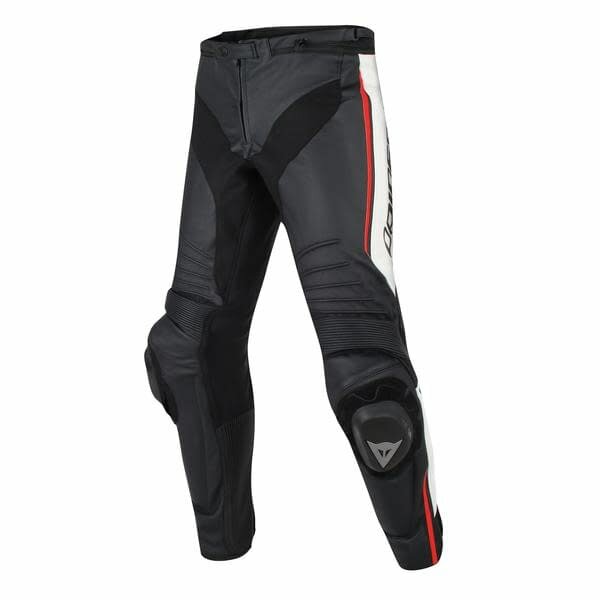 Мотоштаны Dainese Misano Кожаные n32 black/white/red-fluo 46