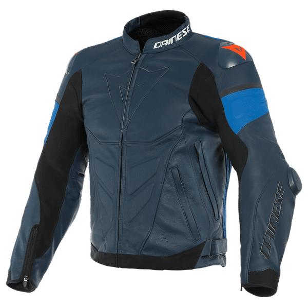 Мотокуртка DAINESE SUPER RACE 91c black-iris/light-blue/fluo-red 56